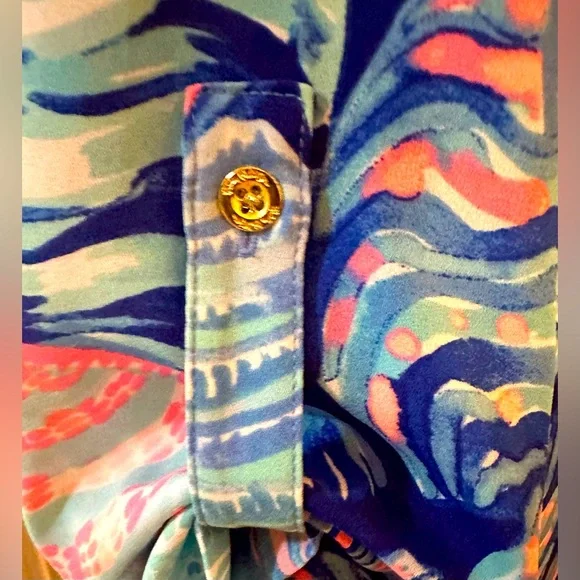 Lilly Pulitzer Scale Up Tunic Blouse - Picture 4 of 5